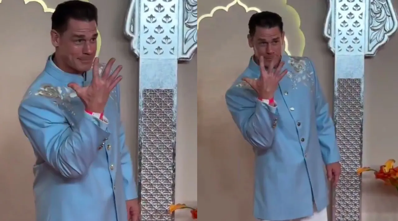 Video John Cena arrives in Mumbai for Anant Ambani Radhika Merchants wedding Tamil News