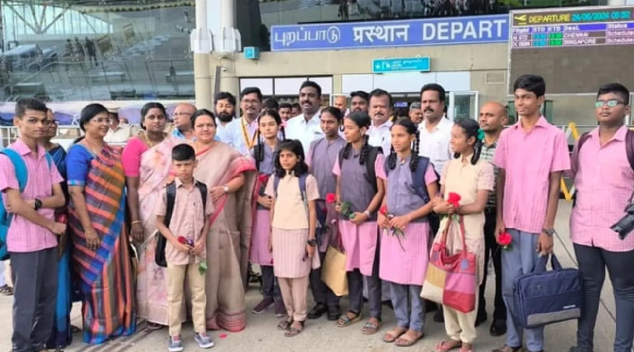 Madurai govt School students First Time Fly to CHENNAI Tamil News 