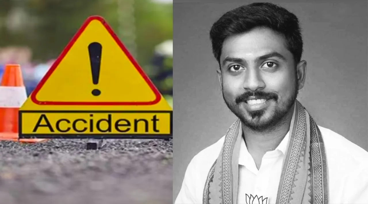 Coimbatore Ukkadam BJP District Youth Secretary Naresh died in road bike accident Tamil News 