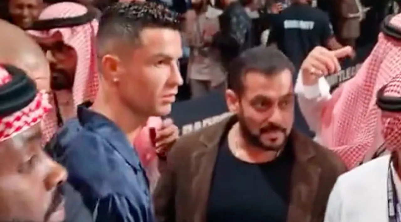 Cristiano Ronaldo Ignore Salman Khan During boxing event Saudi Arabia video goes viral Tamil News 