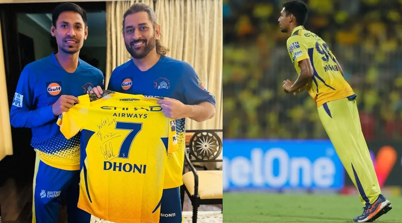 CSK pacer Mustafizur Rahman leaves IPL 2024 with a special gift from MS Dhoni Tamil News 