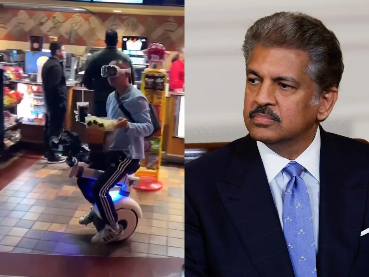 Anand Mahindra on man wearing Apple Vision Pro 