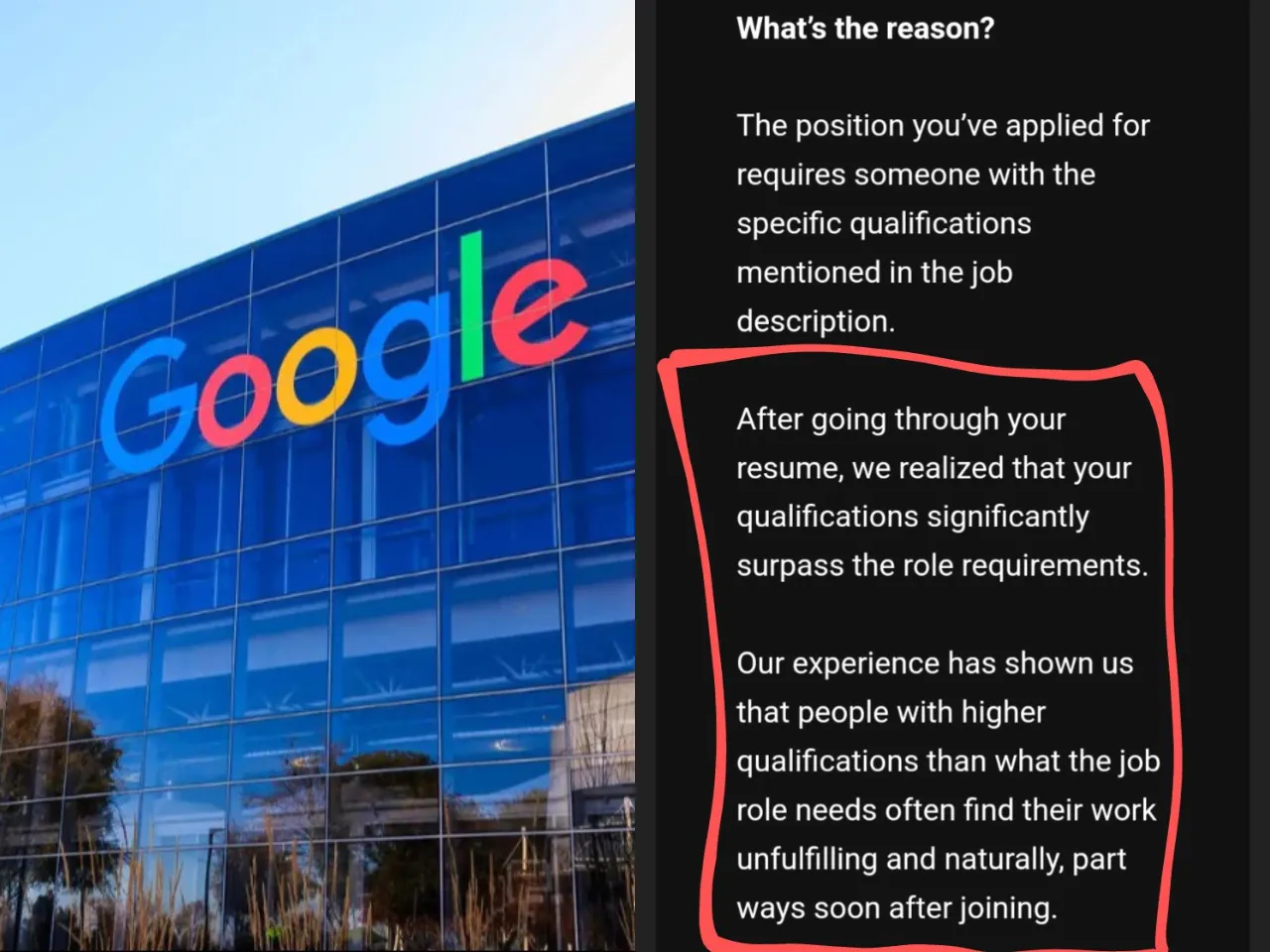 Google engineer rejected