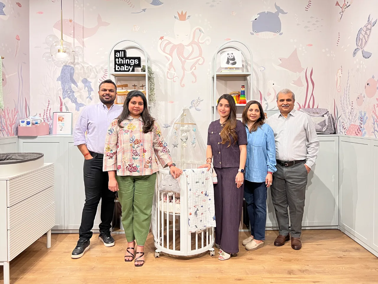 L to R_Akshay Jalan, Co Founder All Things Baby Tejal Bajla, Co Founder All Things Baby, Richa Choksi Investor, Aami Choksi Investor, Manish Choksi, Investor
