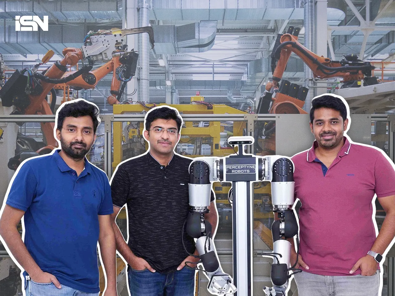 (Left to Right) Raviteja Chivukula (CEO), Mrutyunjaya Nadiminti, Jagga Raju Nadimpalli, Cofounders, Perceptyne