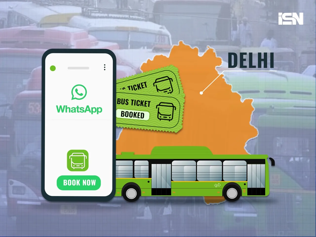 delhi bus tickets whatsapp