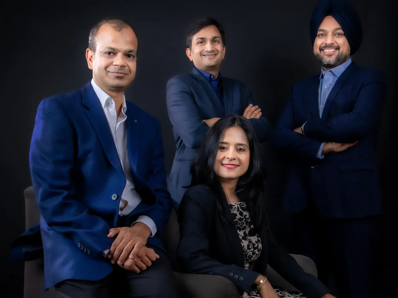 (L-R) Vikash Singhal, Eeti Sharma, Neeraj Biyani, and Mandeep Bhatia