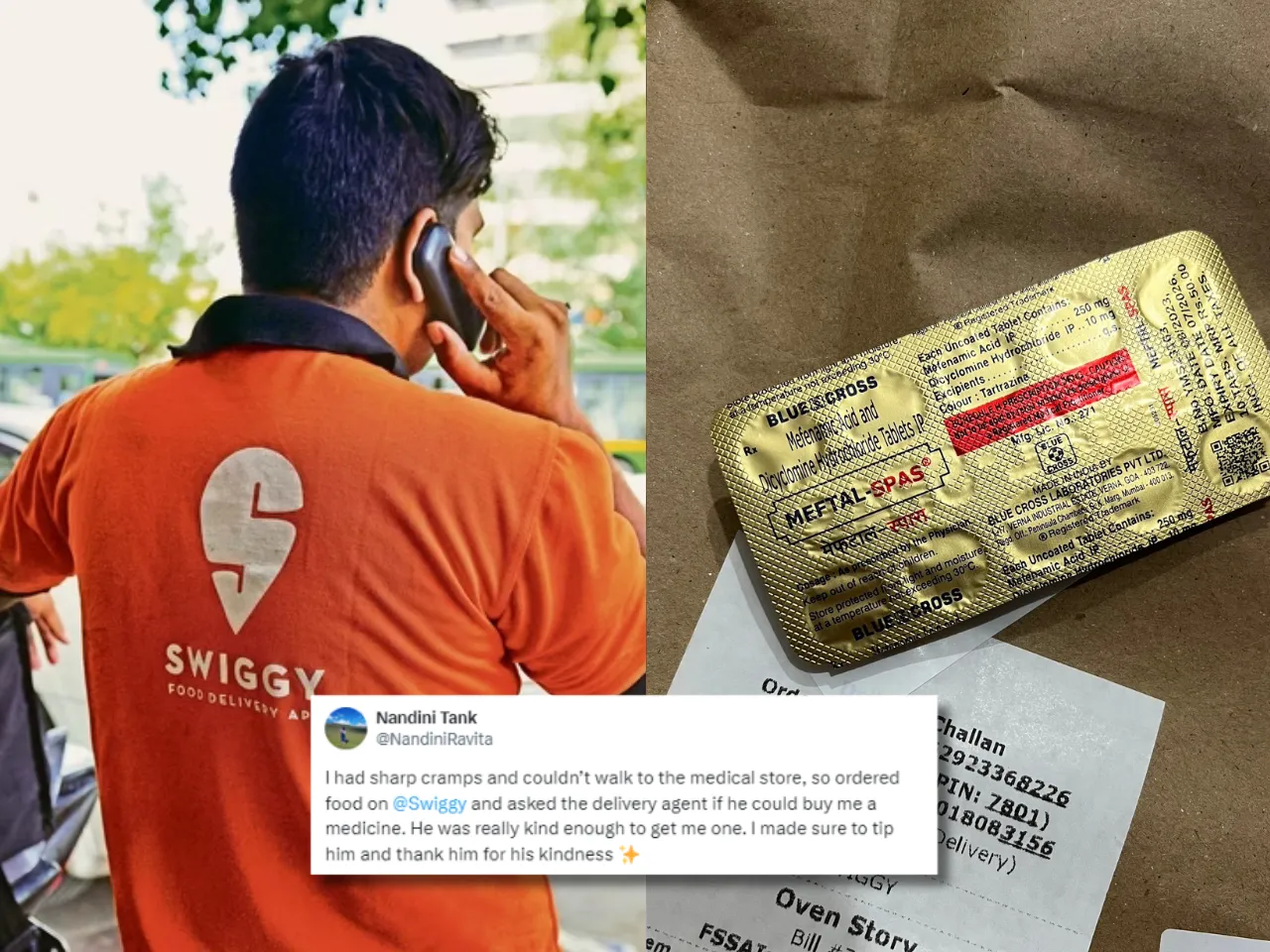 Swiggy delivery man bring medicine for woman suffering from bad period cramps