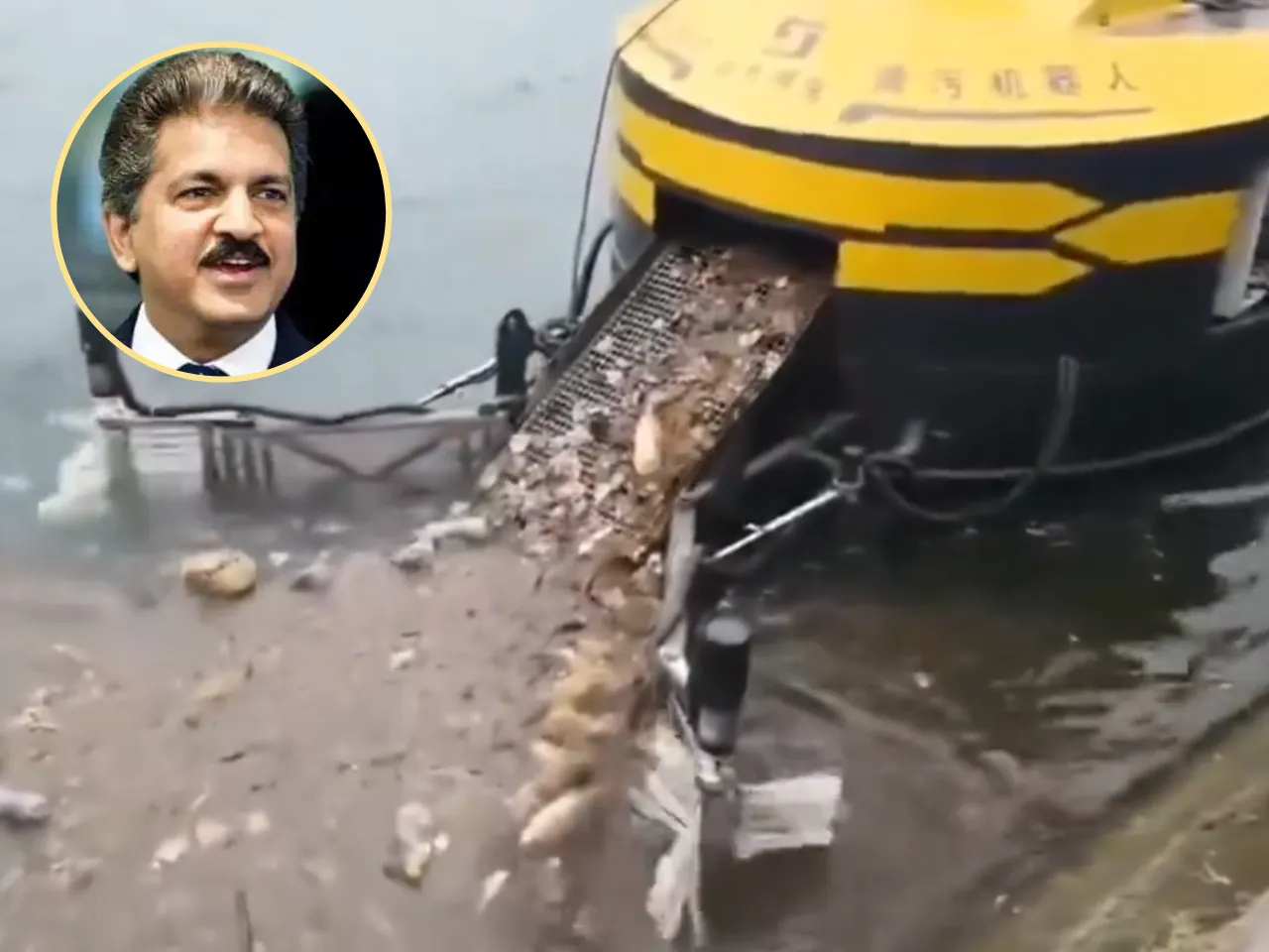 anand mahindra shares autonomous robot for cleaning rivers video
