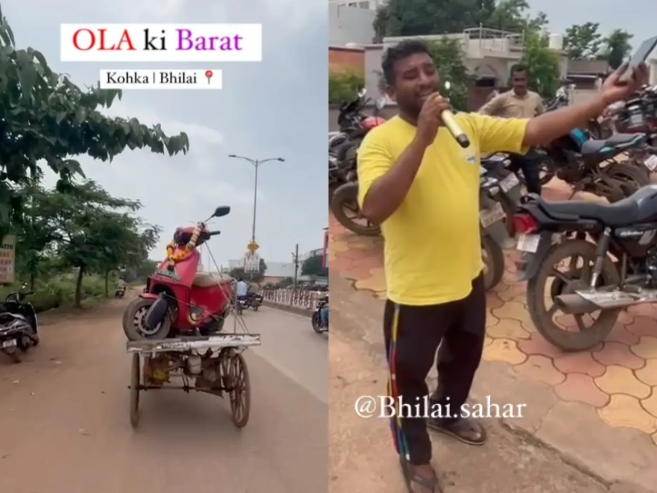 Ola Electric scooter owner in Bhilai protests outside showroom