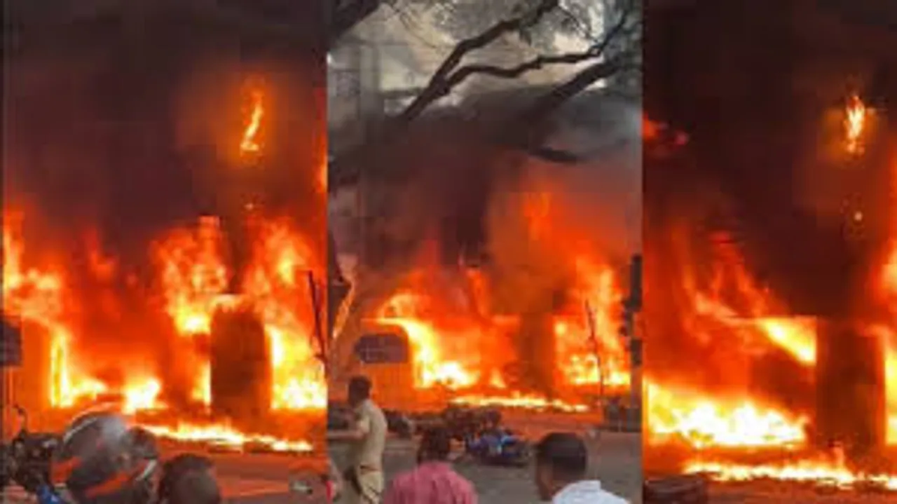 ev showroom fire