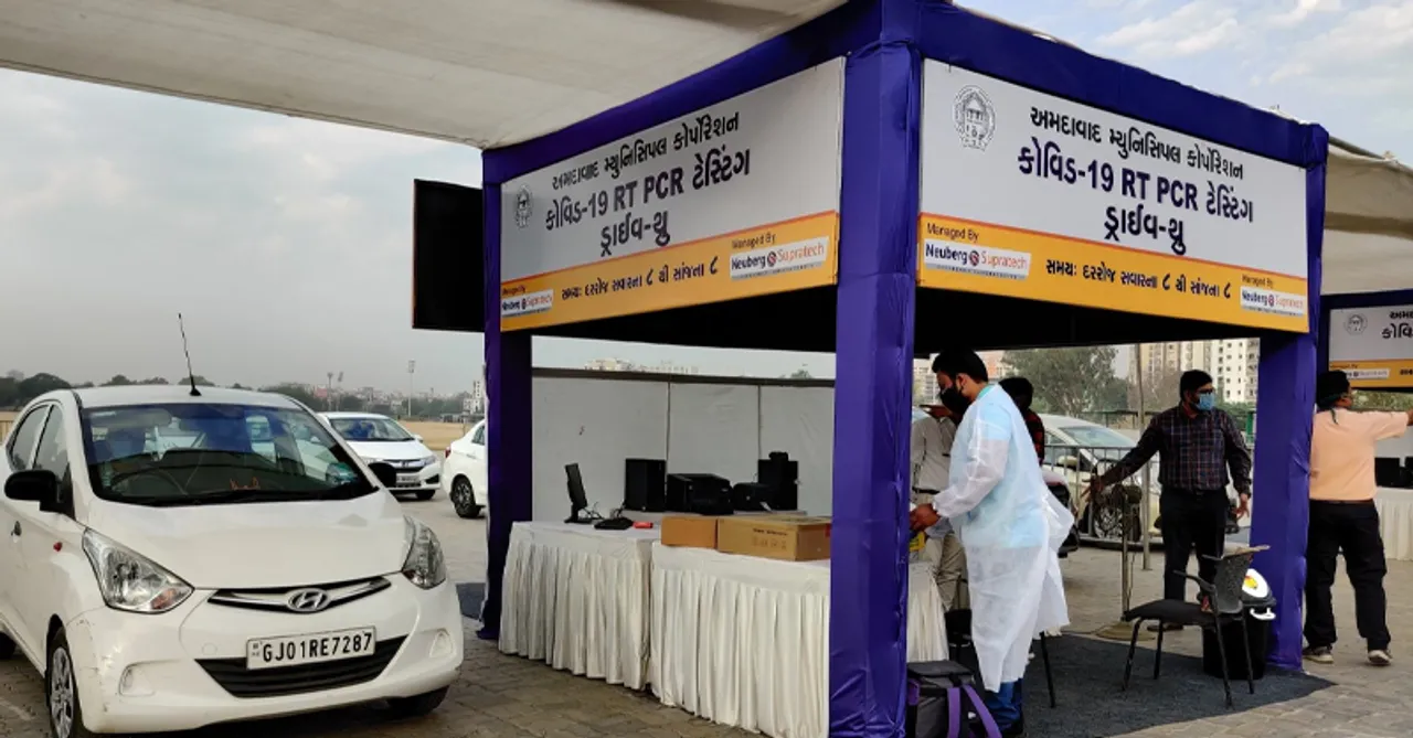 Drivethrough RTPCR test centre in Ahmedabad to be open for 12 hours