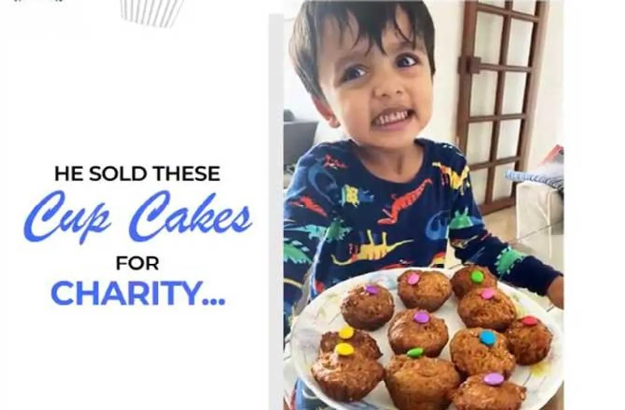 Meet Kabeer, a 3-year-old little boy who baked cupcakes as a contribution to Mumbai Police