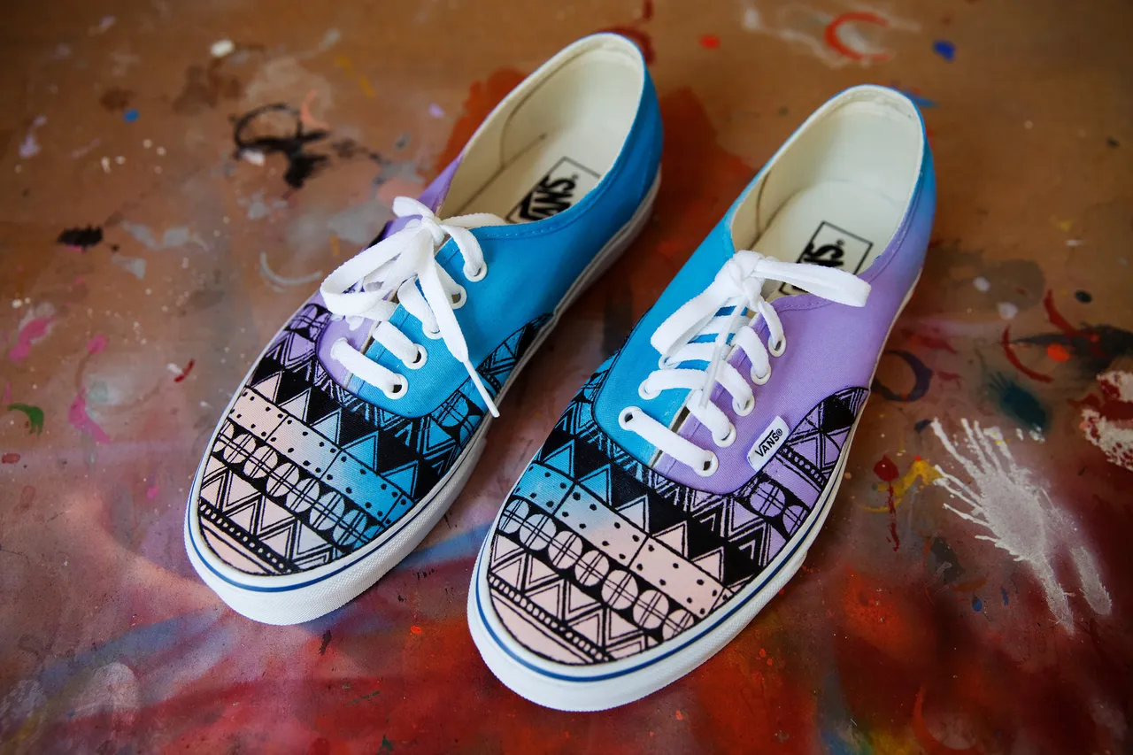 hand-painted sneakers