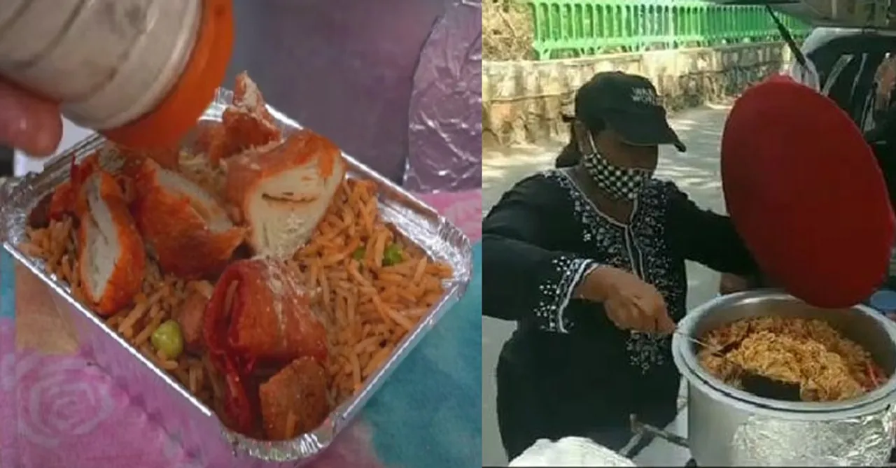 Delhi's Rajni Sardana sells Biryani on stall after her husband lost his job in pandemic!