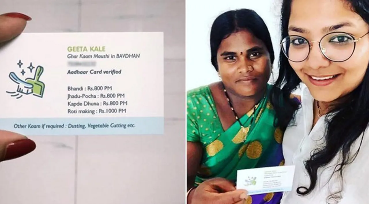 This Pune Maid's Business Card is going Viral for all the Right Reasons!