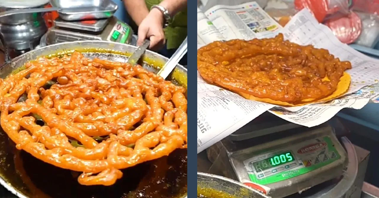 Finish this 1 kg Jalebi in Indore which is so huge, and we just can't stop drooling!