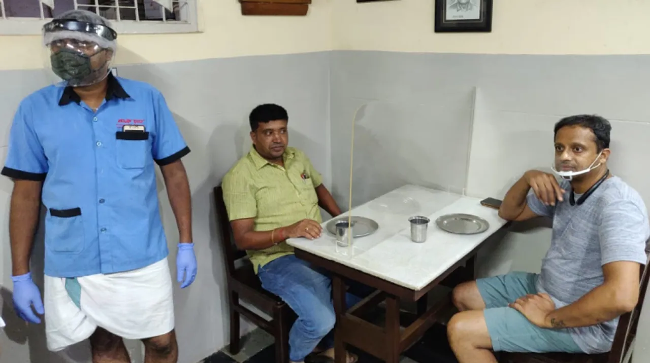 Social Distancing dining: Bangalore eatery, Vidyarthi Bhavan, installs glass panels on tables