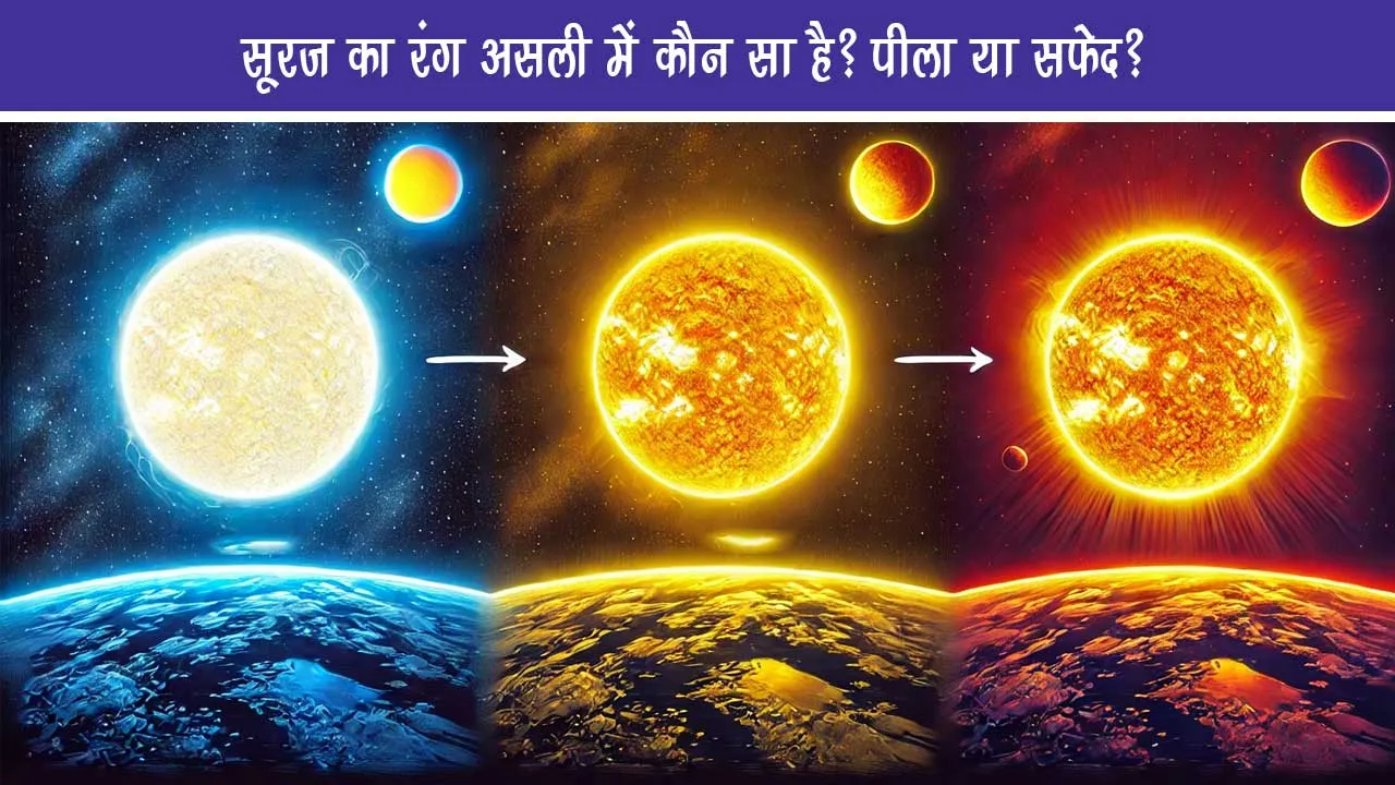 Which is the color of the sun in real? Yellow or white?