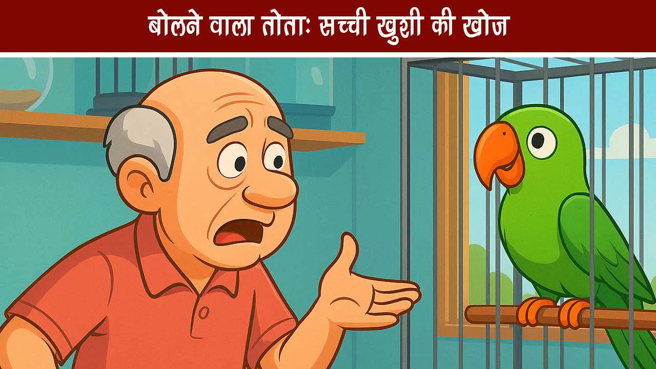 Speaking parrot discovery of true happiness