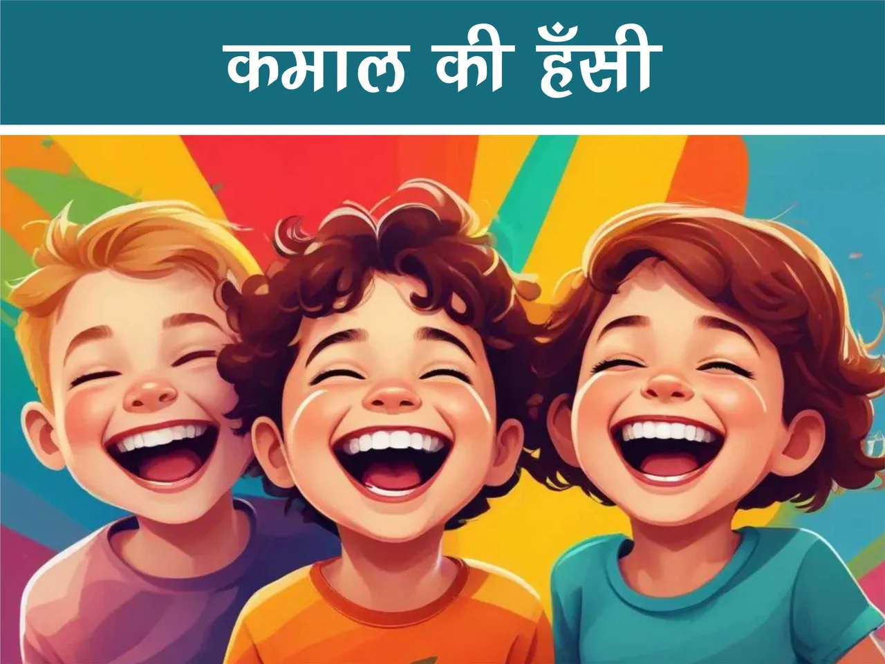 Cartoon image of kids laughing