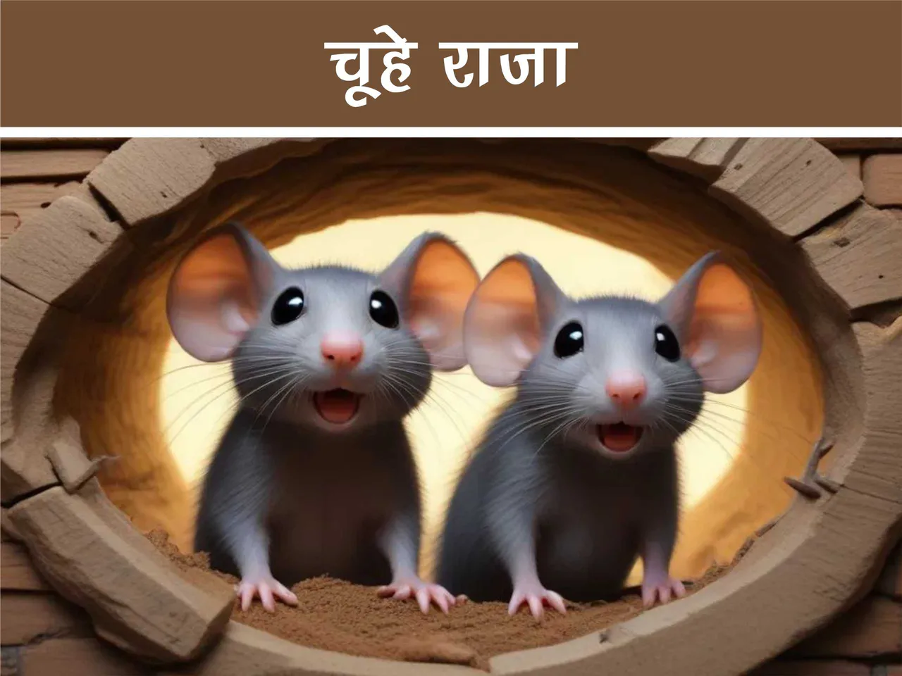 cartoon image of rats looking out from rat hole