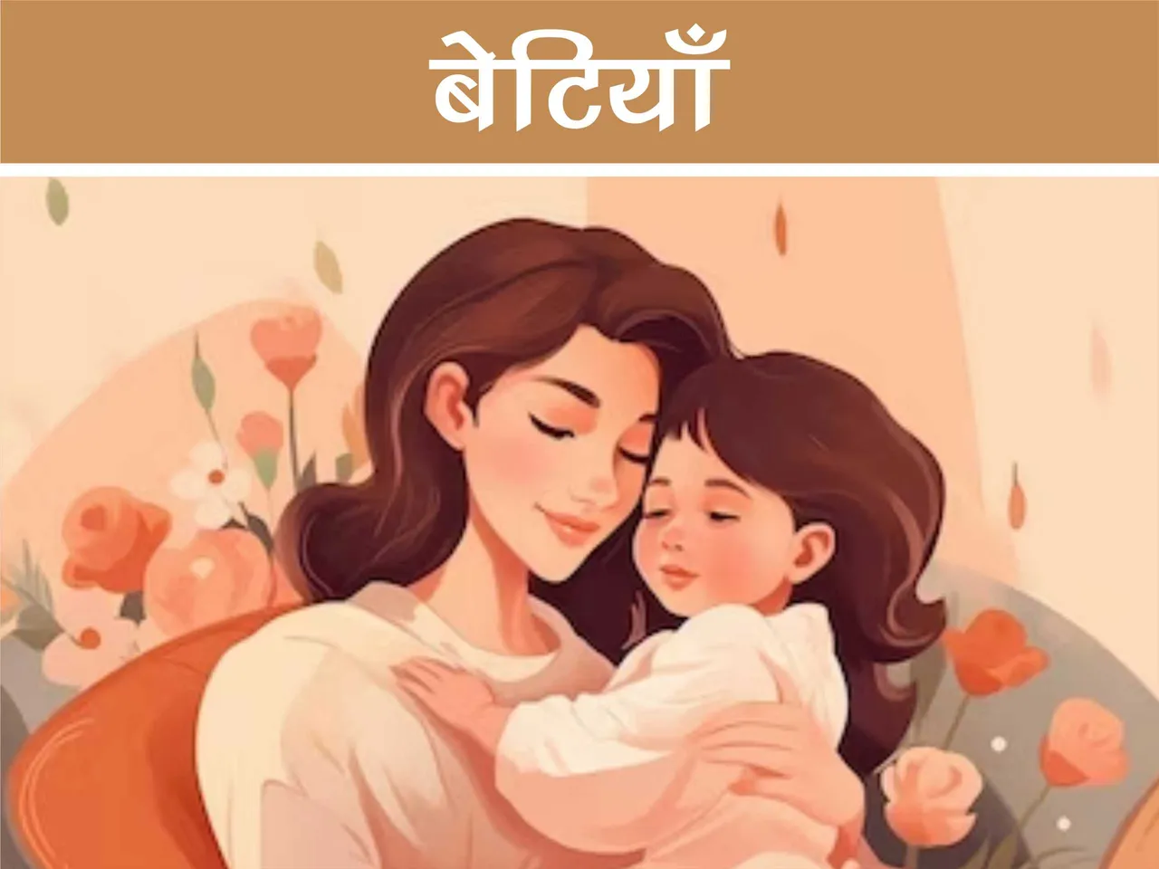 Mother with Daughter cartoon image