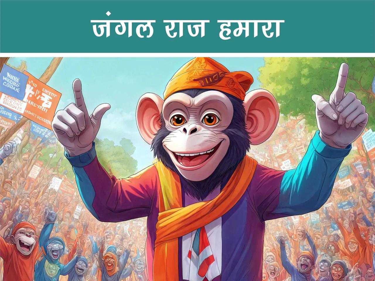 cartoon image of monkey dancing
