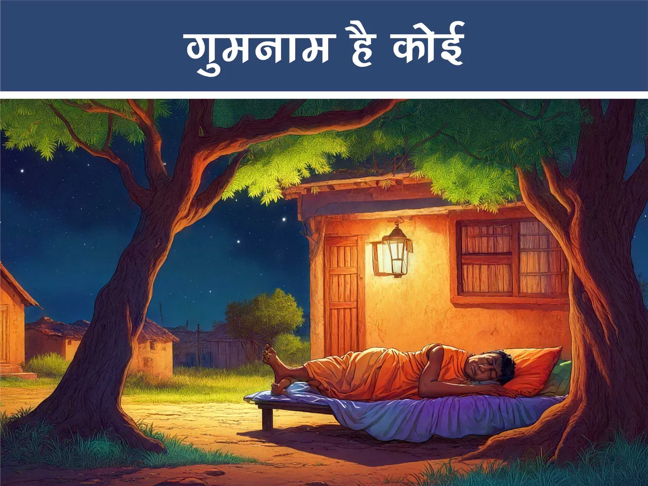 cartoon image of a man sleeping under a tree