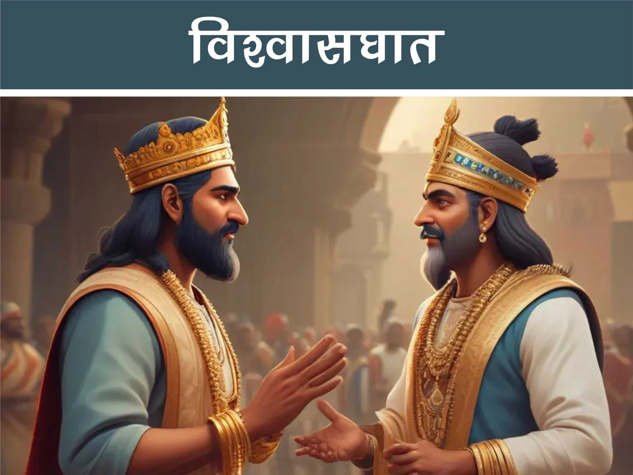 Two kings talking cartoon image