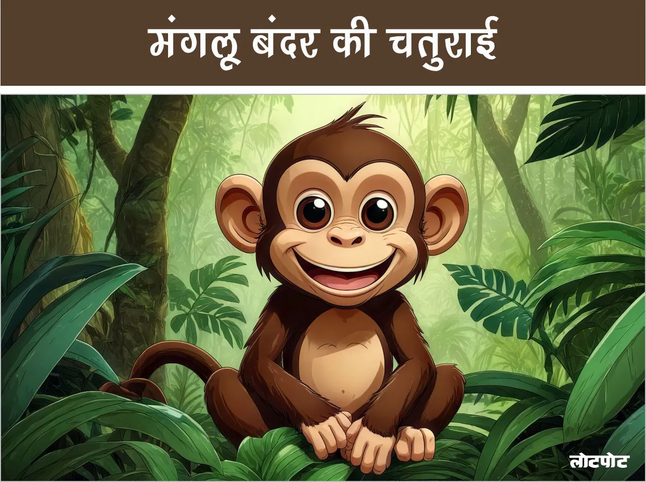 jungle story mangloo bandar ki chaturai
