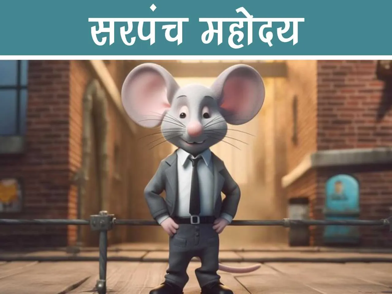 Mouse wearing a suite cartoon image