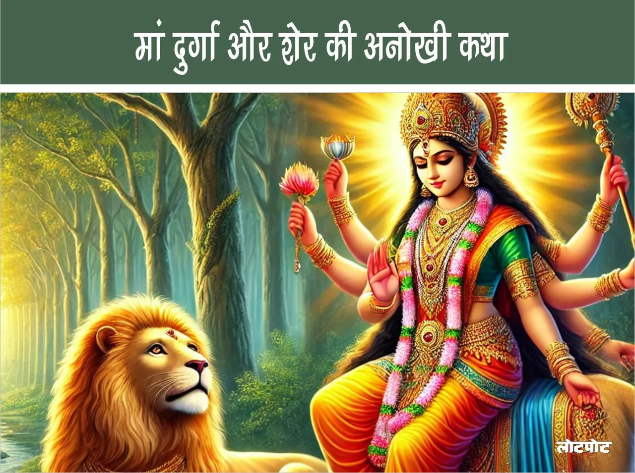 Unique story of Maa Durga and the lion When the lion became the vehicle of the goddess