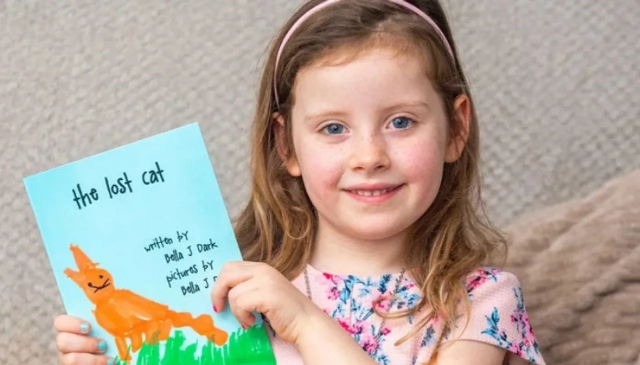 Five-year-old Bella wrote a book, named in the Guinness Book of World Records