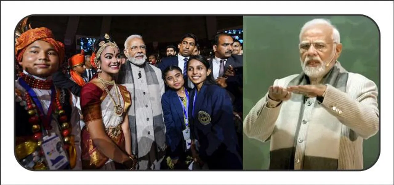 Prime Minister Shri Narendra Modi advised students to work hard smartly