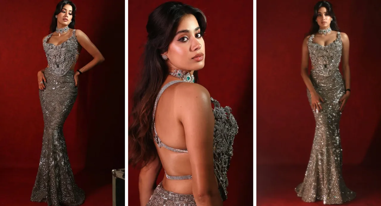 Janhvi Kapoor's hot look in corset blouse and fish-cut skirt, see here