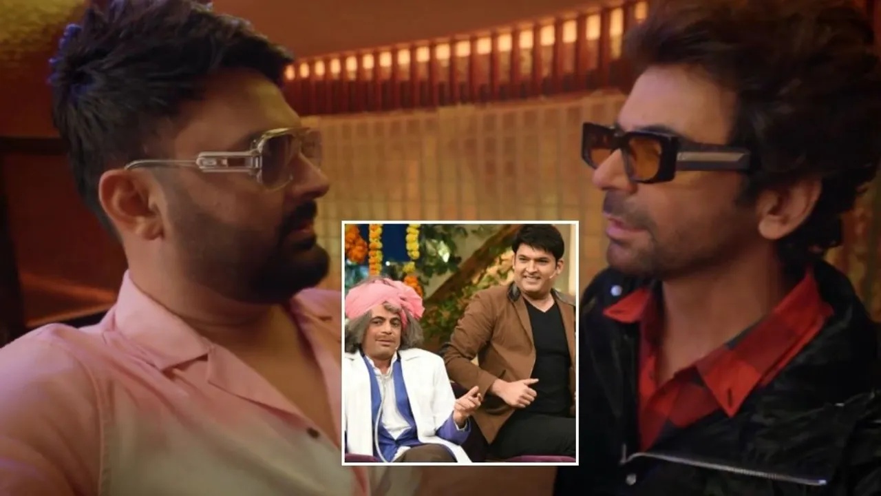 Kapil Sharma celebrates historic re union with Sunil Grover on sets of The Great Indian Kapil Show