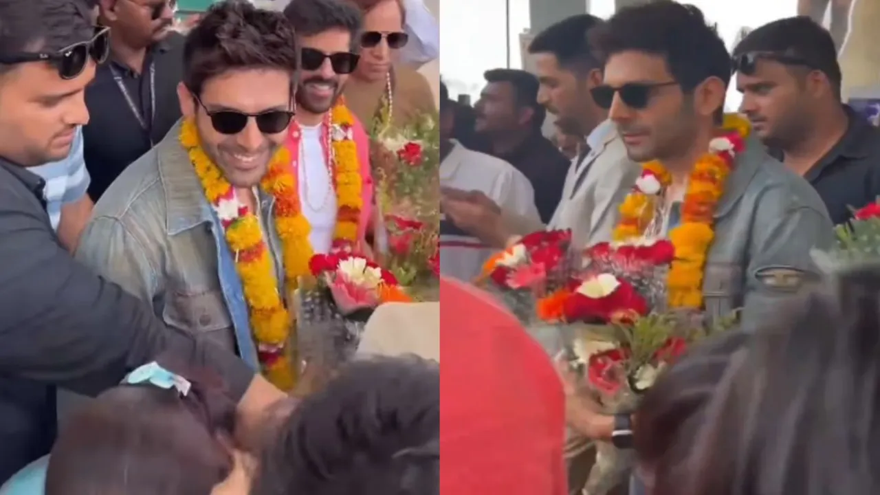 Kartik Aryan and the team of Chandu Champion receive a grand welcome in their home town Gwalior