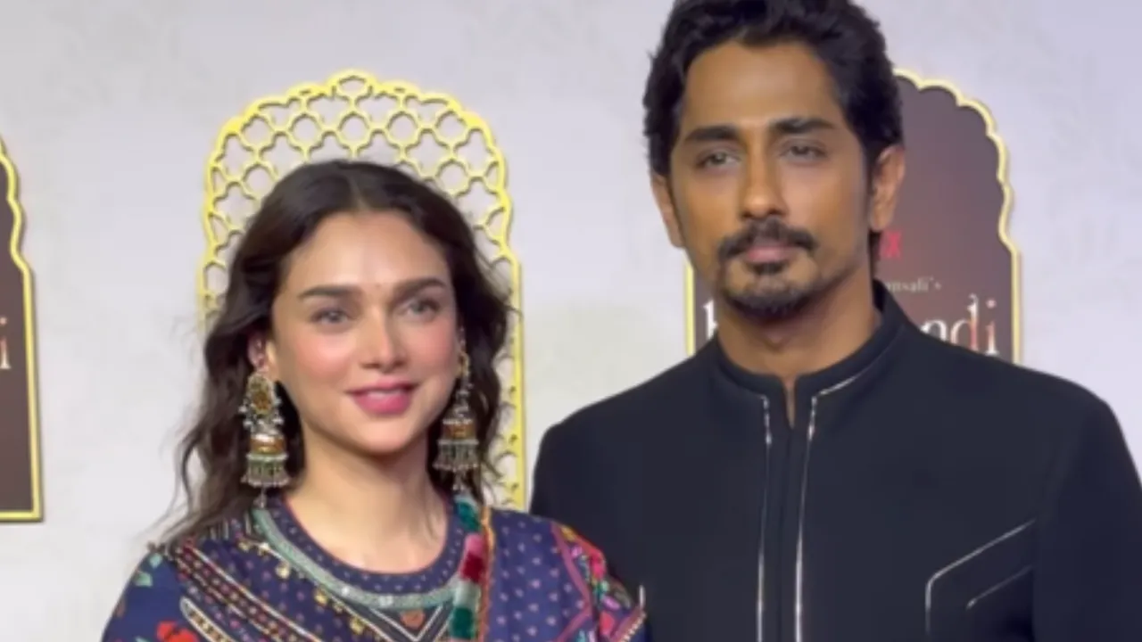 Aditi Rao Hydari with fiance Siddharth