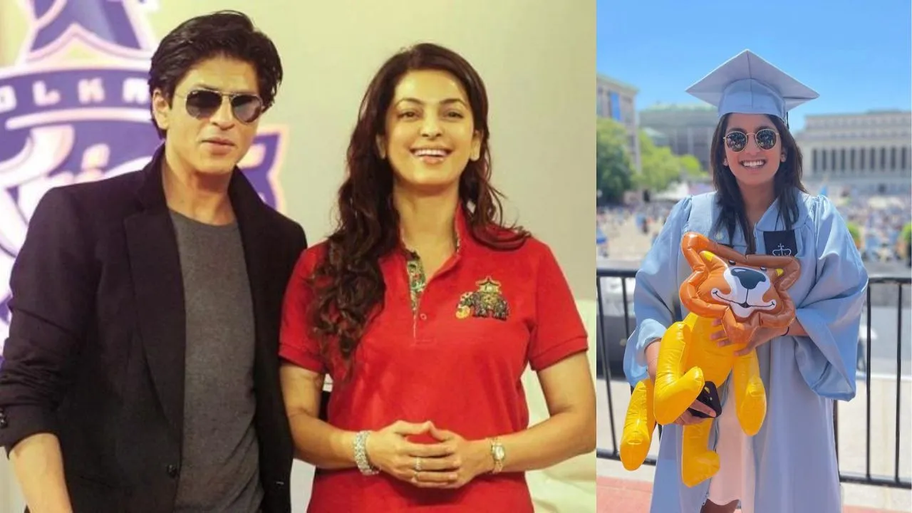 shah_rukh_khan_openly_cheers_on_juhi_chawlas_daughters_graduation