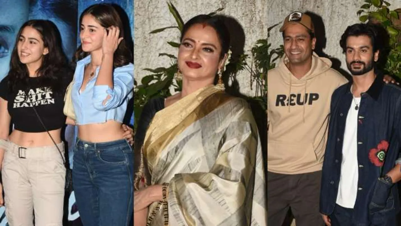 Mili screening: Rekha, Vicky Kaushal, Ananya Panday, Sara Ali Khan and Papa Boney Kapoor also attended the special screening of Janhvi Kapoor's film 'Mili'