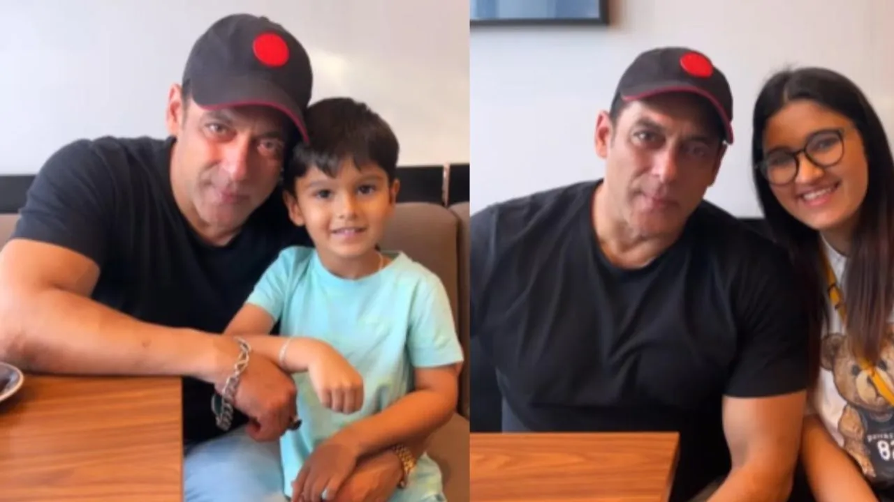 Salman Khan poses with Sania Mirza's son Izhaan and sister in Dubai – view