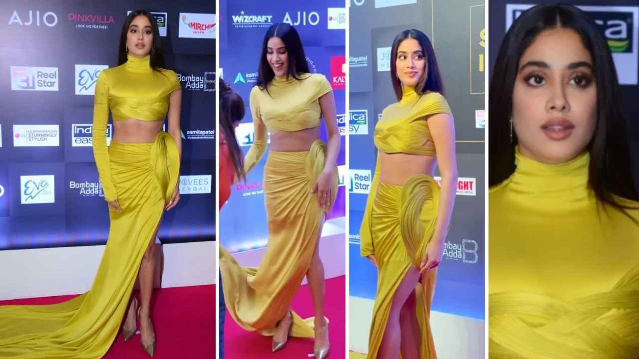 Janhvi Kapoor nearly trips and falls at awards show