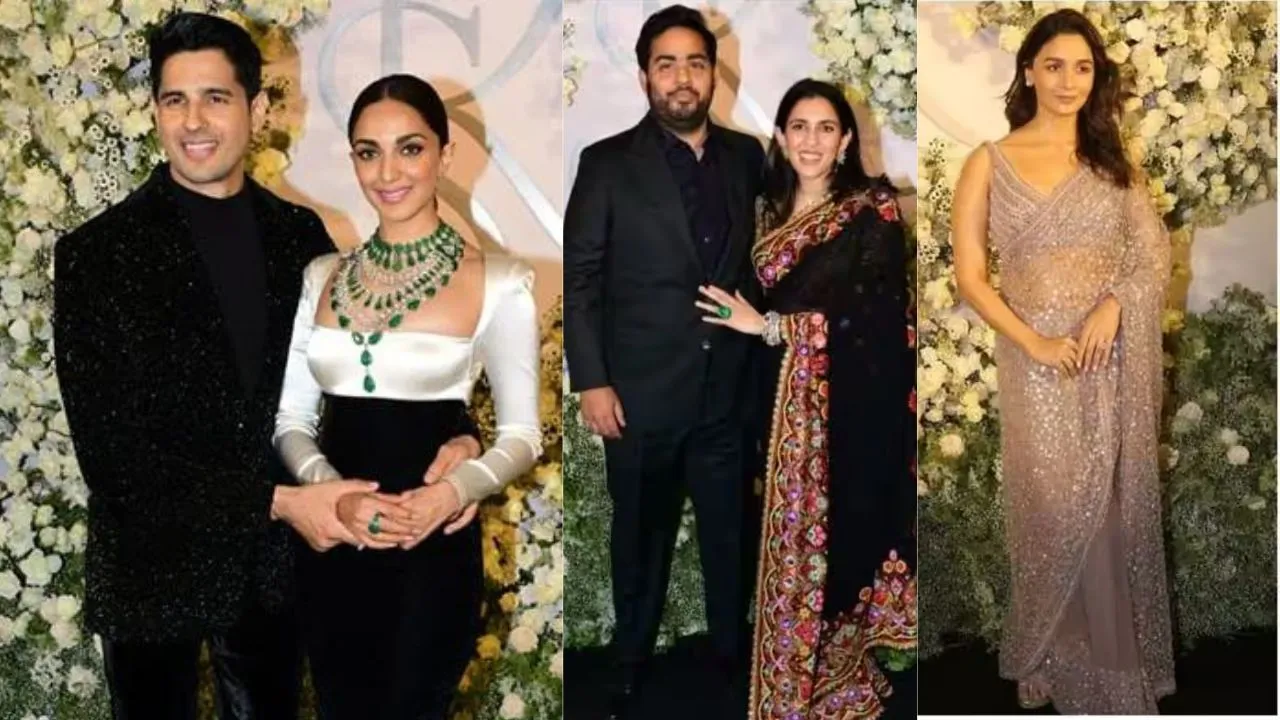 Akash-Shloka Ambani, Alia Bhatt and other celebrities looked stylish at Kiara Advani-Sidharth Malhotra's reception
