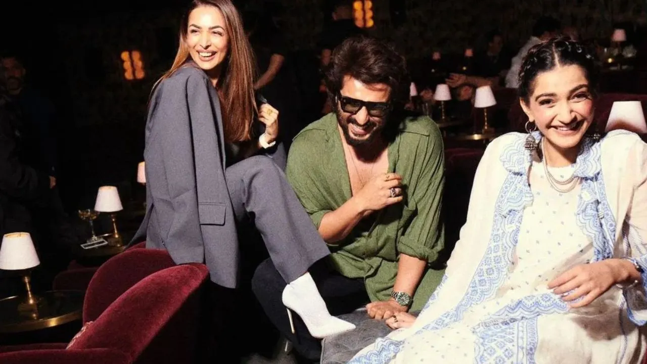 Arjun Kapoor shares fun moments with Malaika Arora, Sonam Kapoor from 'The Night Manager' screening