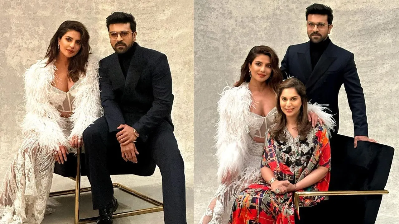 Priyanka Chopra Ram Charan and Upasana had a lot of fun at the pre-Oscar party, pictures went viral