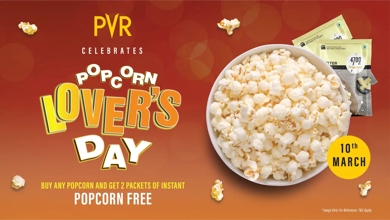 PVR पॉपकॉर्न लवर्स डे मनाता है क्योंकि मूवी प्रेमी एक रोमांचक मूवी सीज़न के साथ अपने बड़े स्क्रीन अनुभव को फिर से शुरू करते हैं