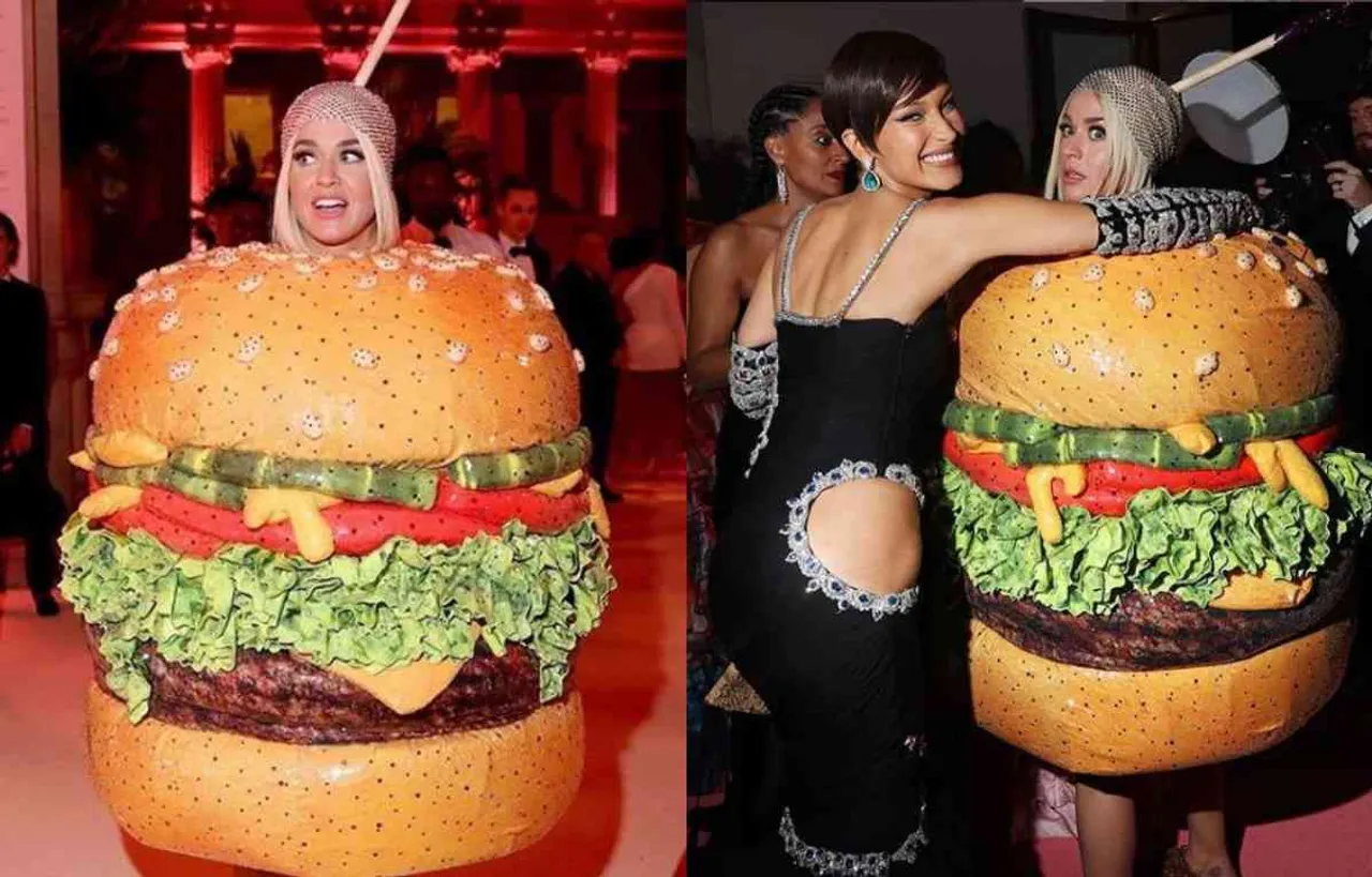 मेट गाला 2019 में बर्गर आउटफिट पहनकर पहुंची केटी पेरी