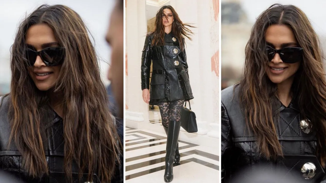Deepika Padukone wore a leather dress at Paris Fashion Week, flaunted her new look