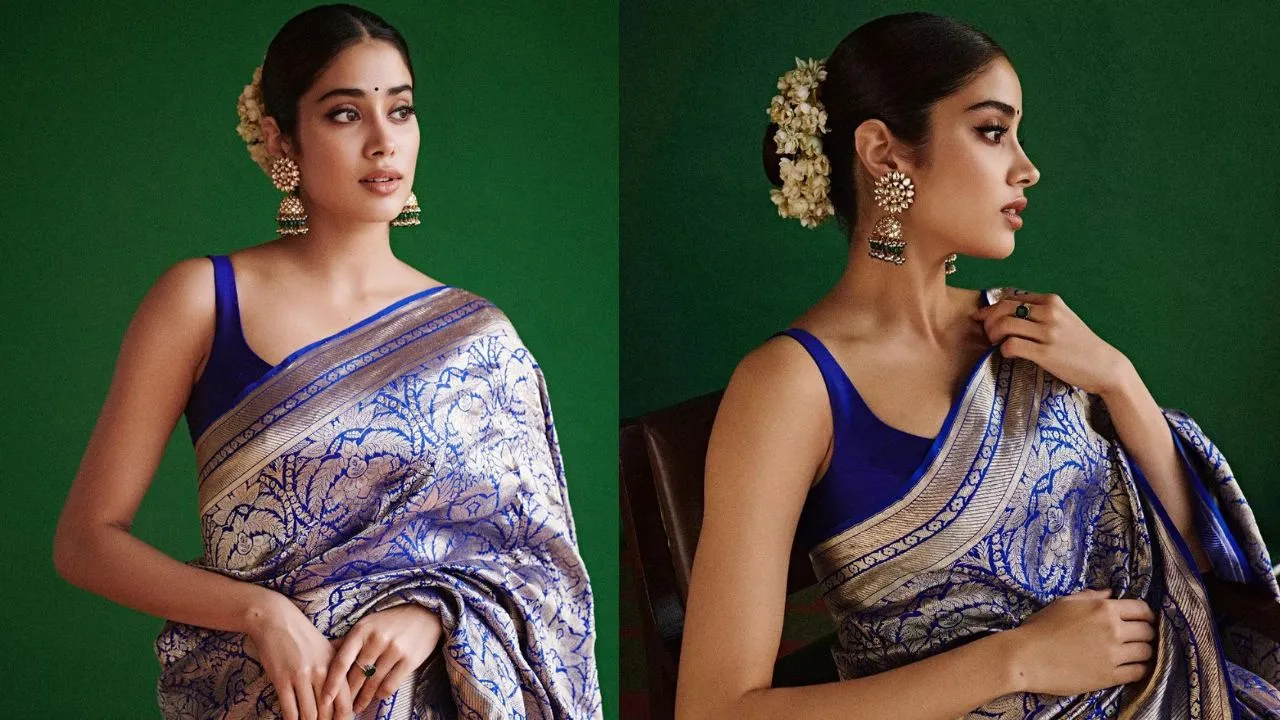 Janhvi Kapoor Kanjivaram saree look